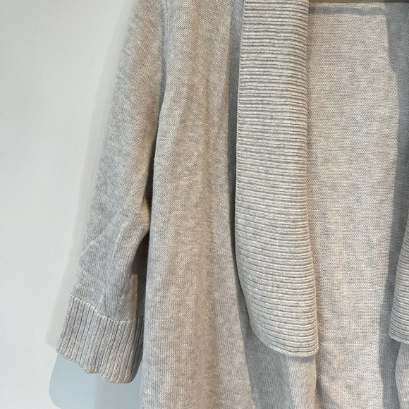 Eileen Fisher Open Front Shawl Collar Cardigan. 100% cotton Beige women’s XS - Picture 5 of 5